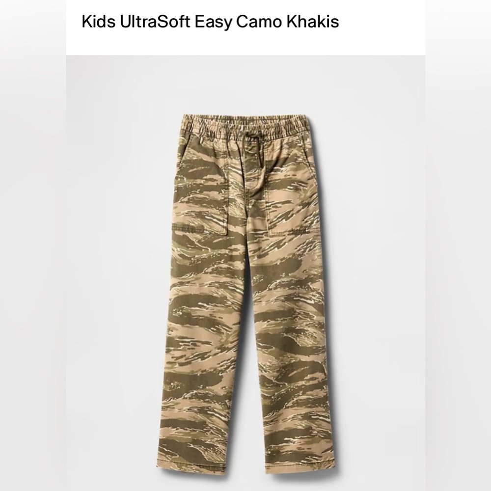 NWT Gap kids Ultra soft easy camo khakis size XS 4-5